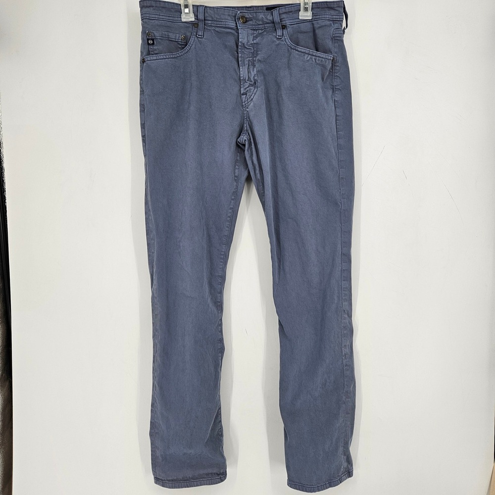 AG‎ Adriano Goldschmied Jeans Mens 35x34 Blue Gray Denim Everett Slim Straight